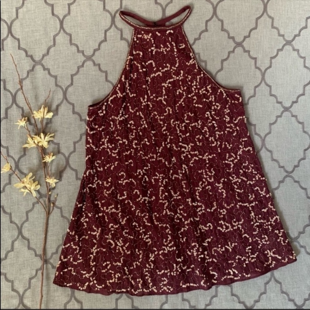 STUNNING RARE Free People Sassy Glam! Sequin Open Back Flying High Mini Dress - Picture 11 of 16